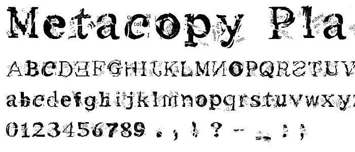 Metacopy Plain font